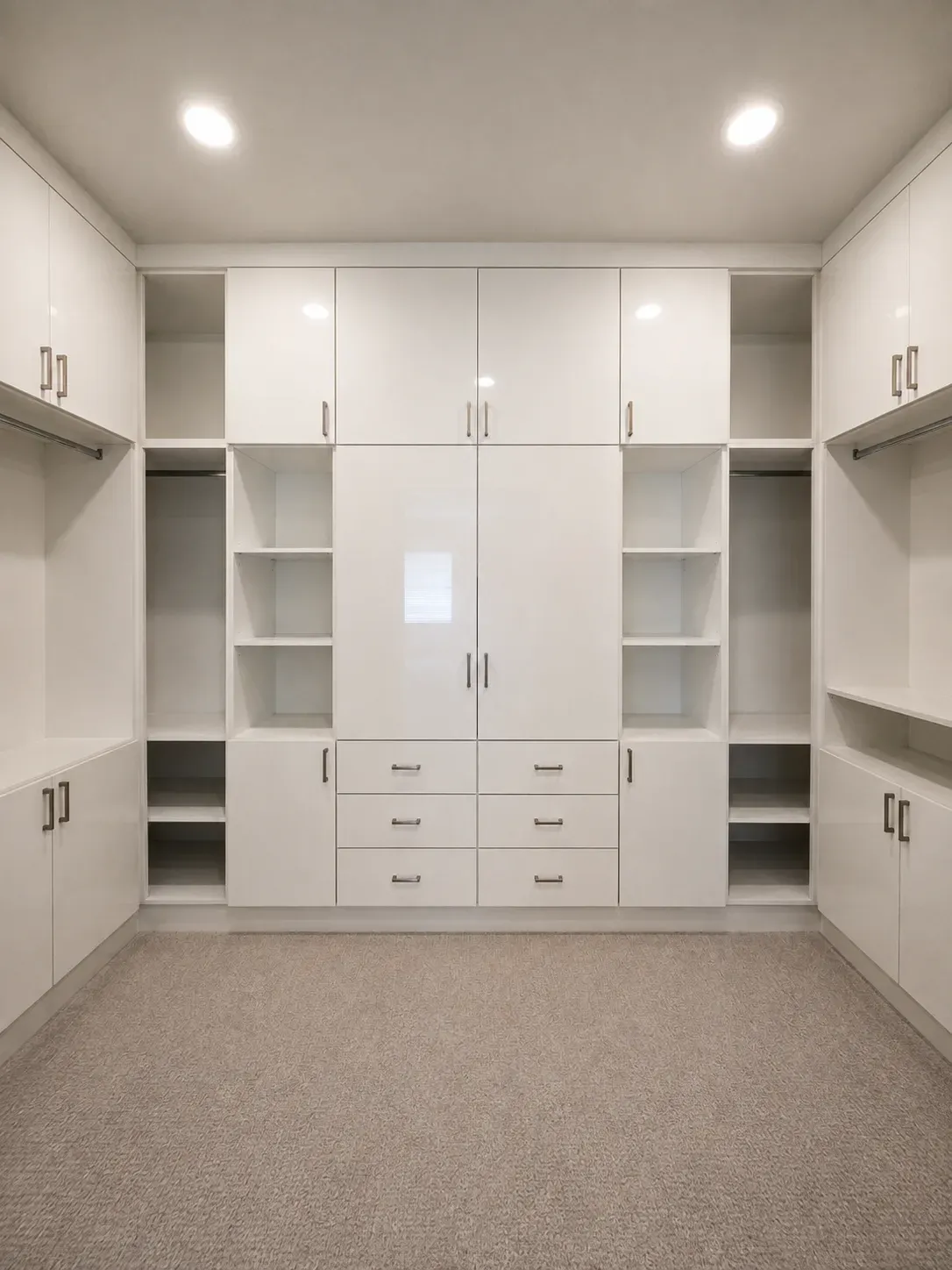 Matte White Walk-In Closet