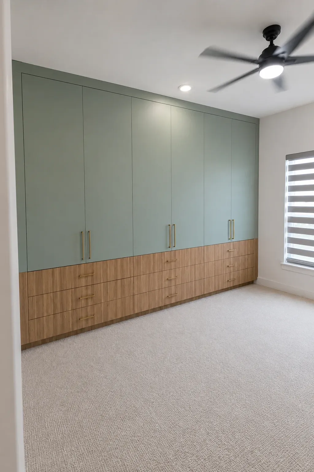 Sage Green & Oak Wardrobe Wall, view 2