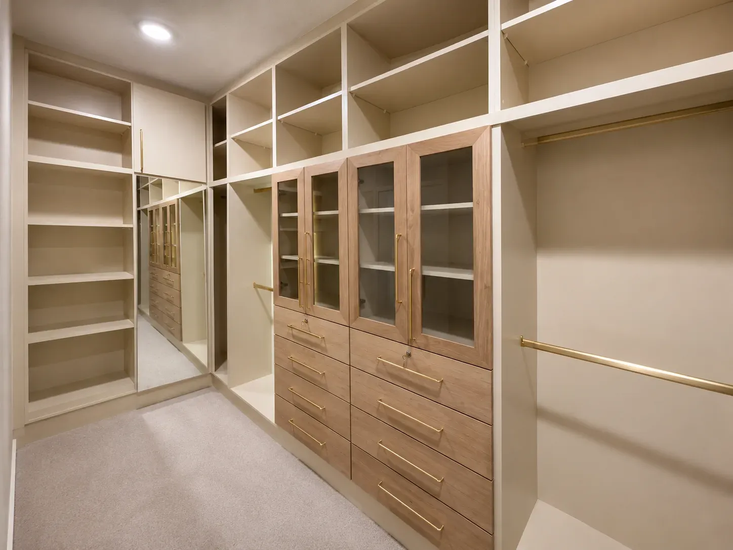 Cream & Oak Walk-In Closet, view 2
