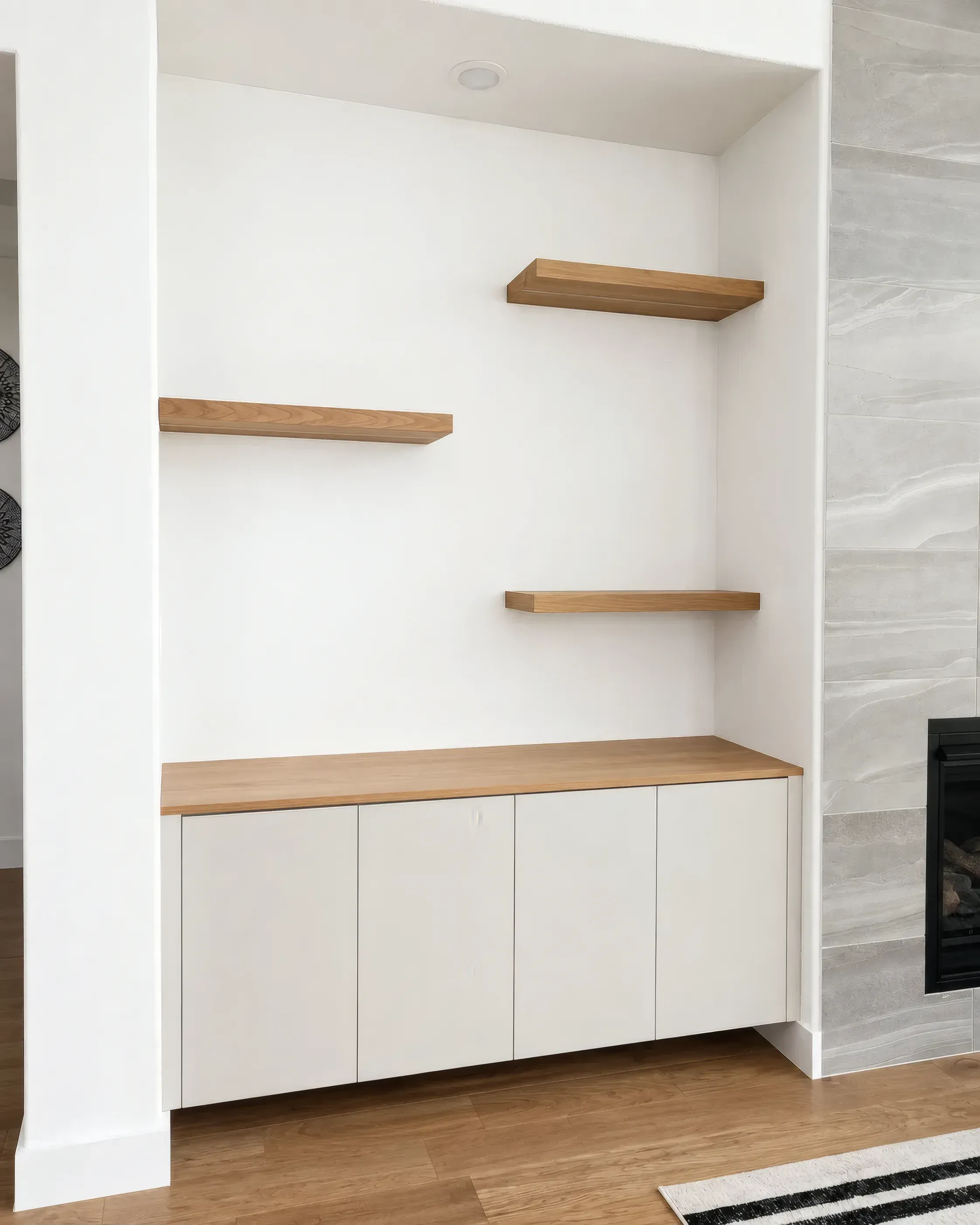 Oak Fireplace Built-Ins, view 2