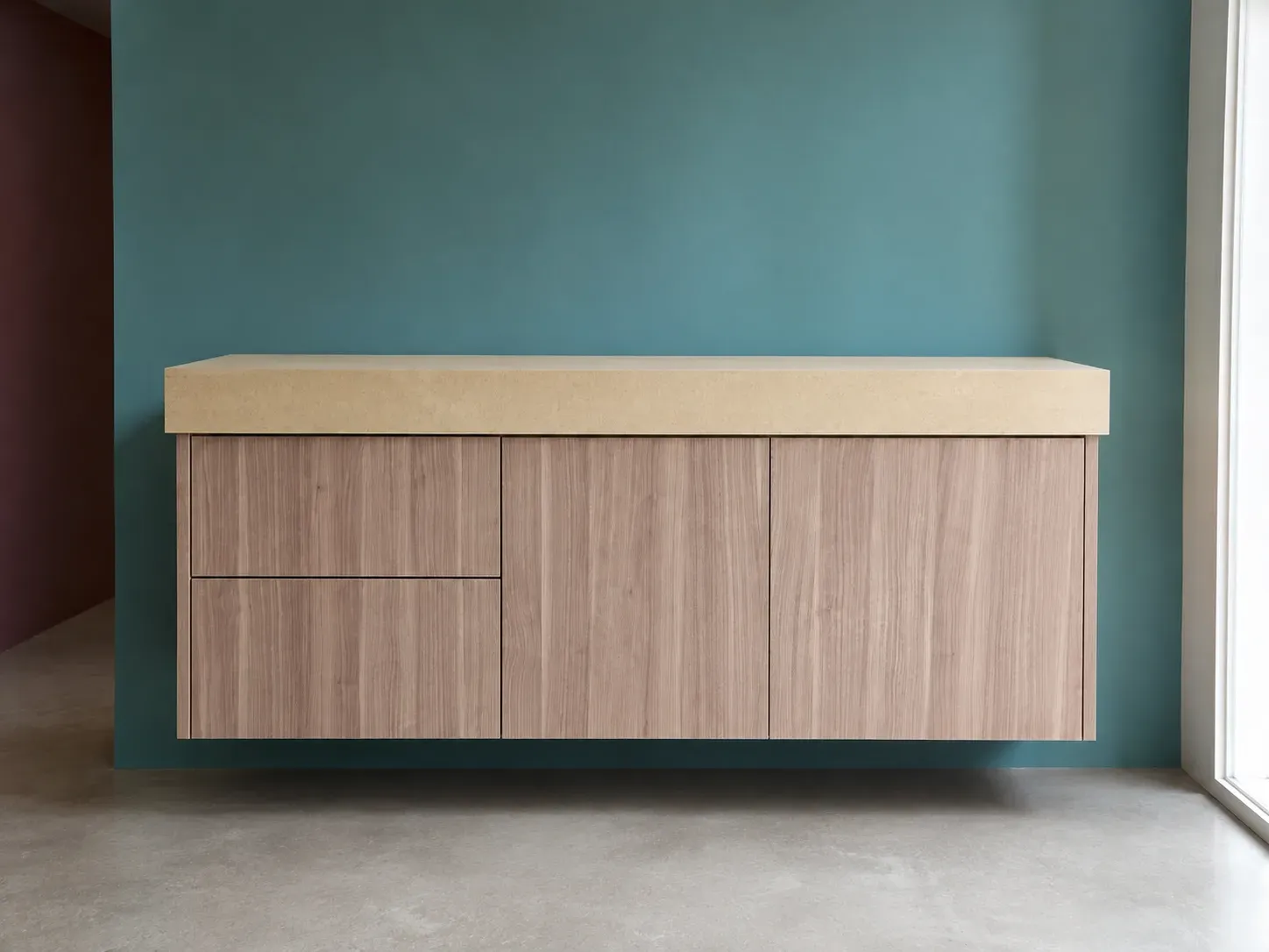 Floating Oak Sideboard, view 2