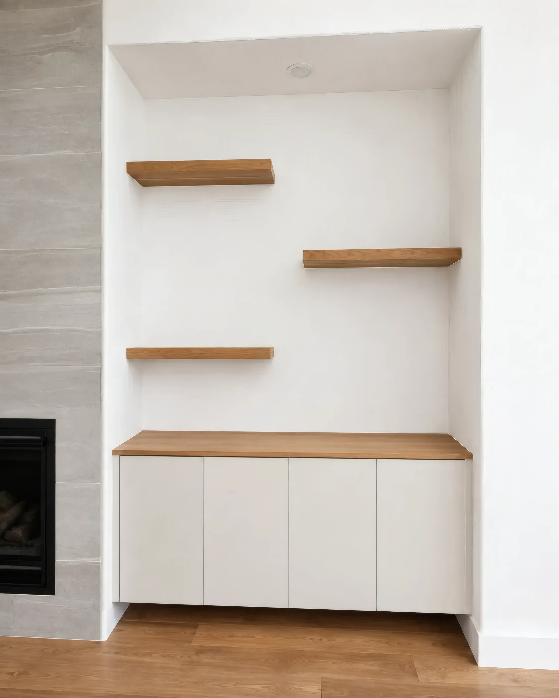 Oak Fireplace Built-Ins, view 3