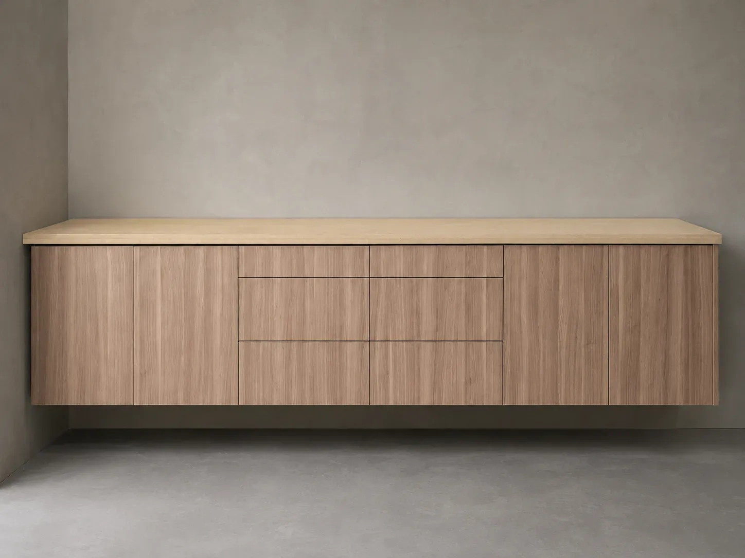 Floating Oak Sideboard, view 4
