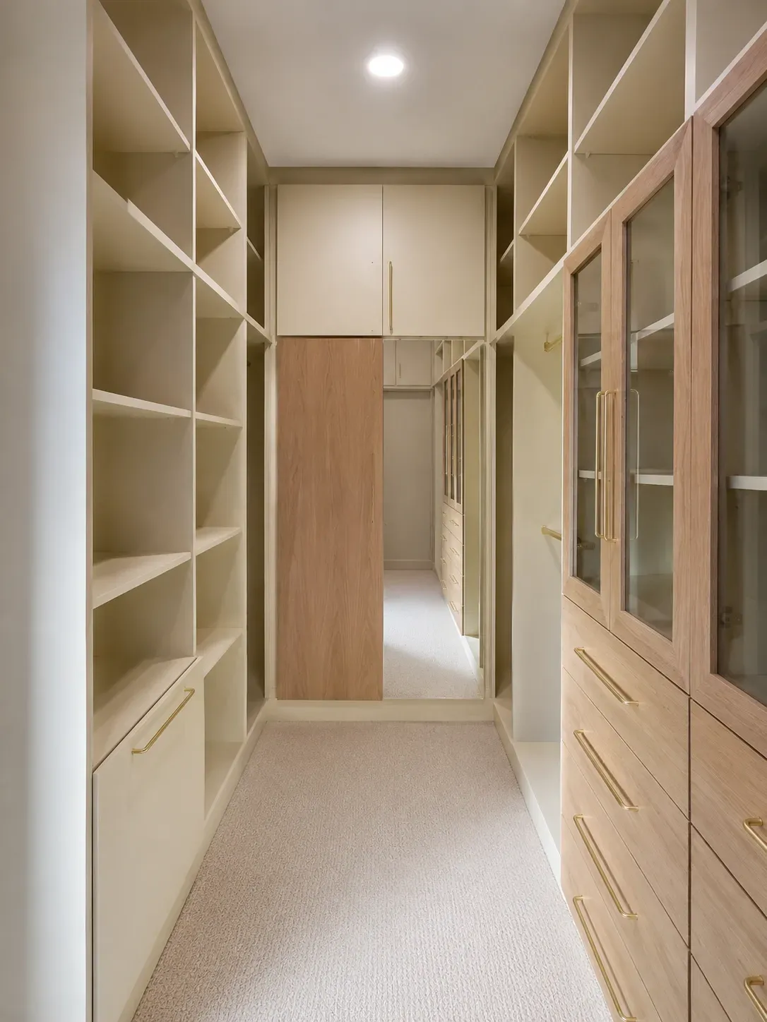 Cream & Oak Walk-In Closet, view 4