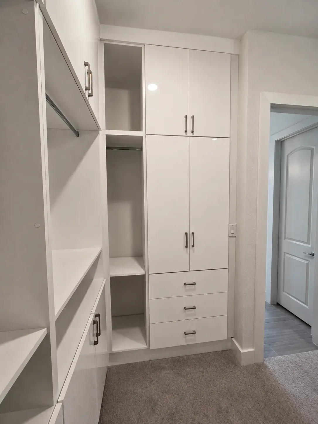 Matte White Walk-In Closet, view 5